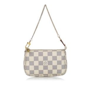 LOUIS VUITTON Damier Azur Mini Pochette Accessories. Like new, lightly worn.